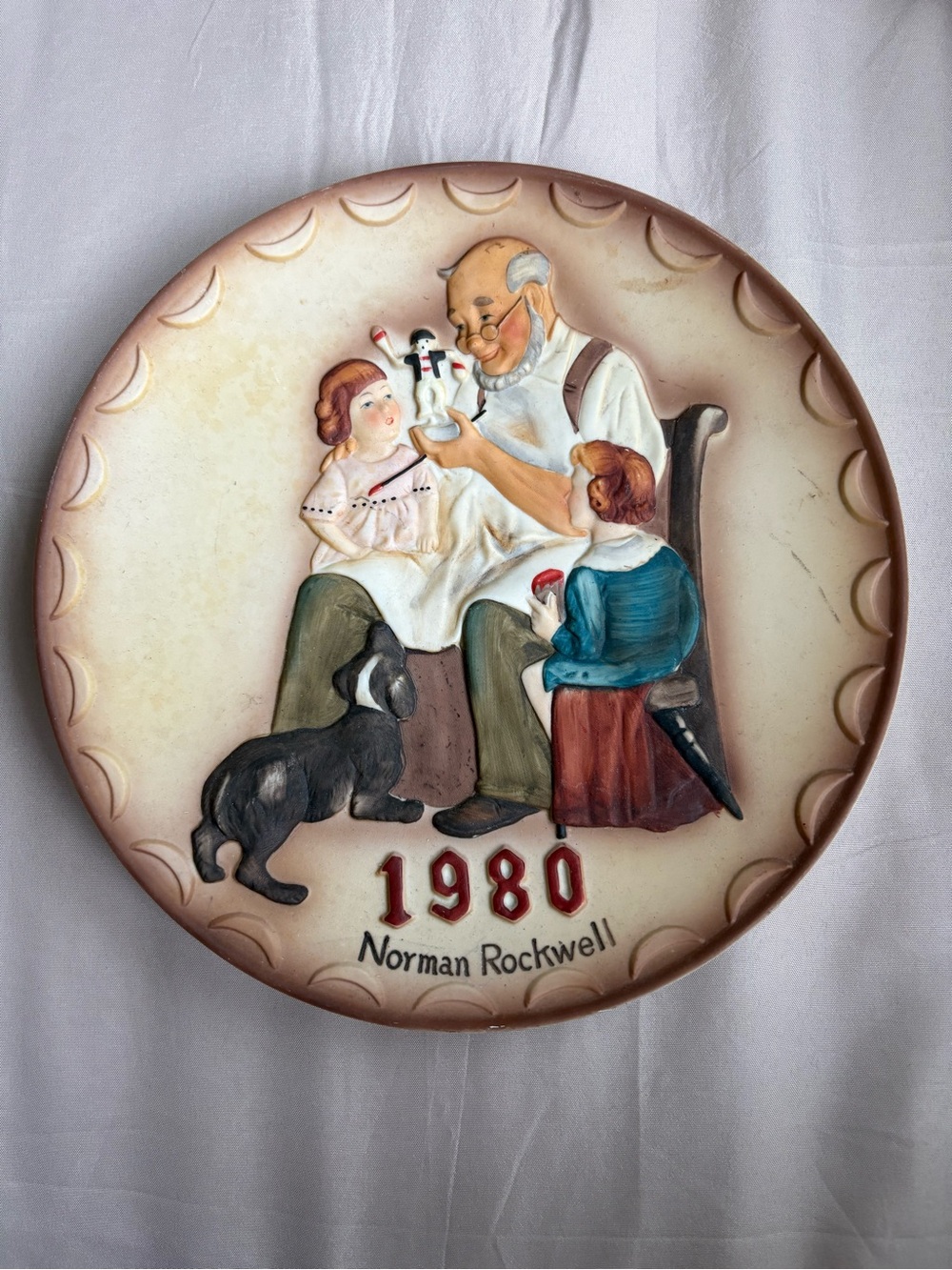 Vintage 1980 Norman Rockwell 1st Annual Collector Plate 7.75 in "THE TOYMAKER"